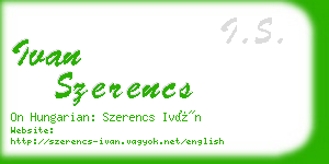 ivan szerencs business card